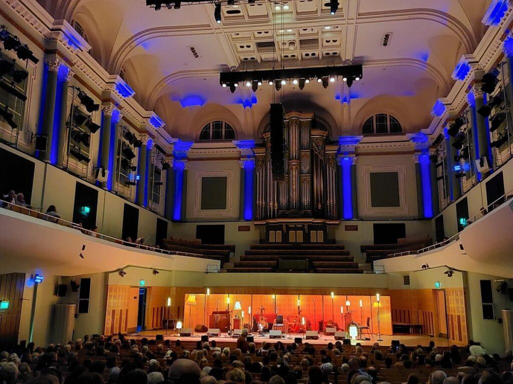 Interior of National Concert Hall Dublin during live performance