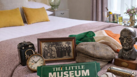 Display items and ticket for Little Museum of Dublin near Ariel House