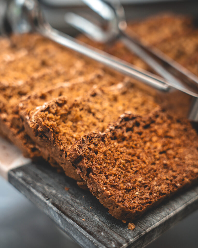 Homemade Irish brown bread slices served at Ariel House Dublin breakfast