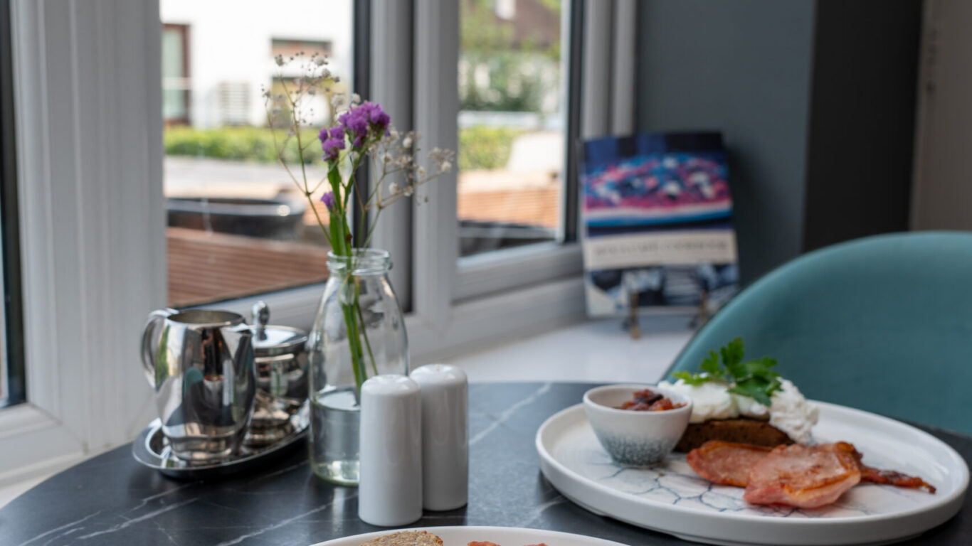 Top view of Irish and continental breakfast options at Ariel House Dublin