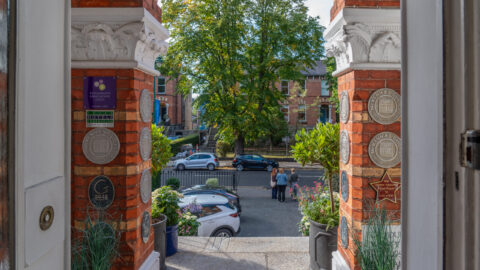 Victorian red-brick exterior of Ariel House boutique guesthouse in Ballsbridge Dublin 4